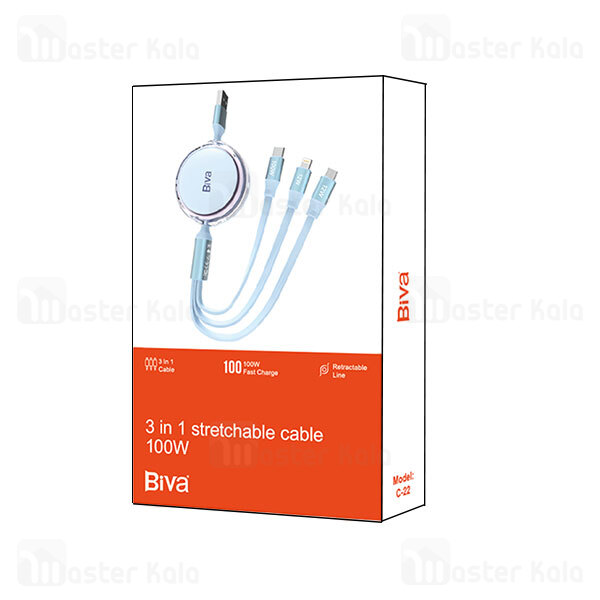کابل سه سر بیوا Biva C-22 توان 100 وات طول 1.1متر
